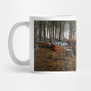 Scottish Highland Cattle Cow and Calves 1596 Mug